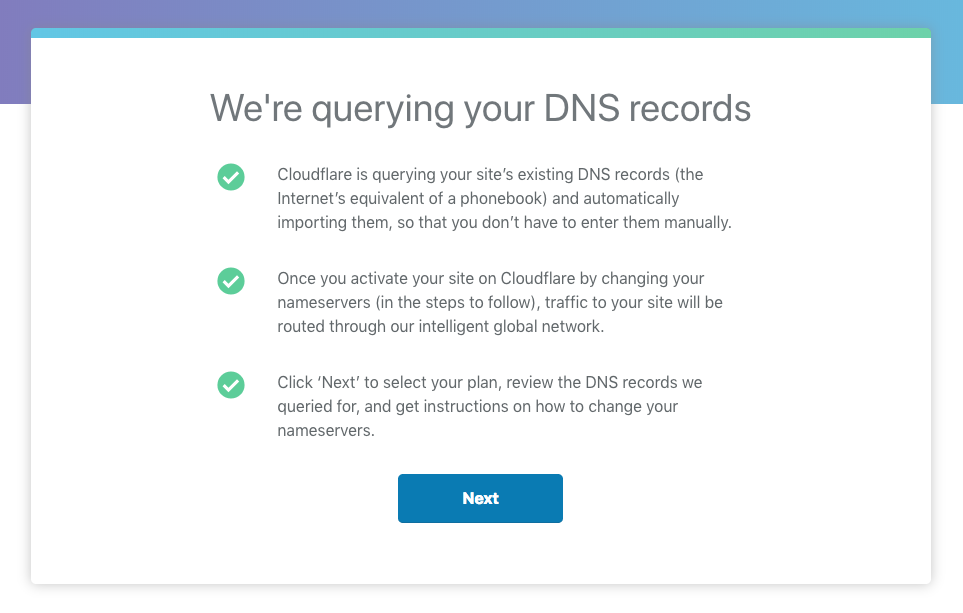 Cloudflare fetches DNS records